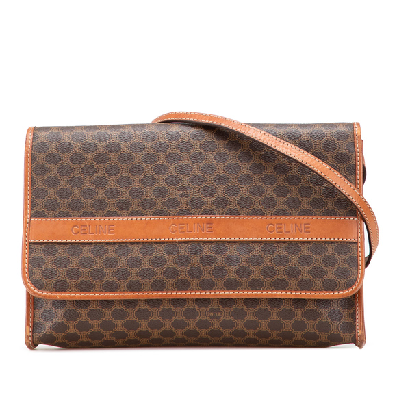 Pre-Loved Celine Macadam Coated Canvas Crossbody - Picture 1 of 12